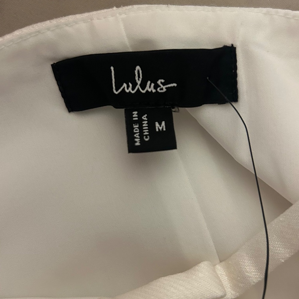 Lulus Sophisticated Selection White Sleeveless Backless Mini Dress - Size M - Picture 2 of 6